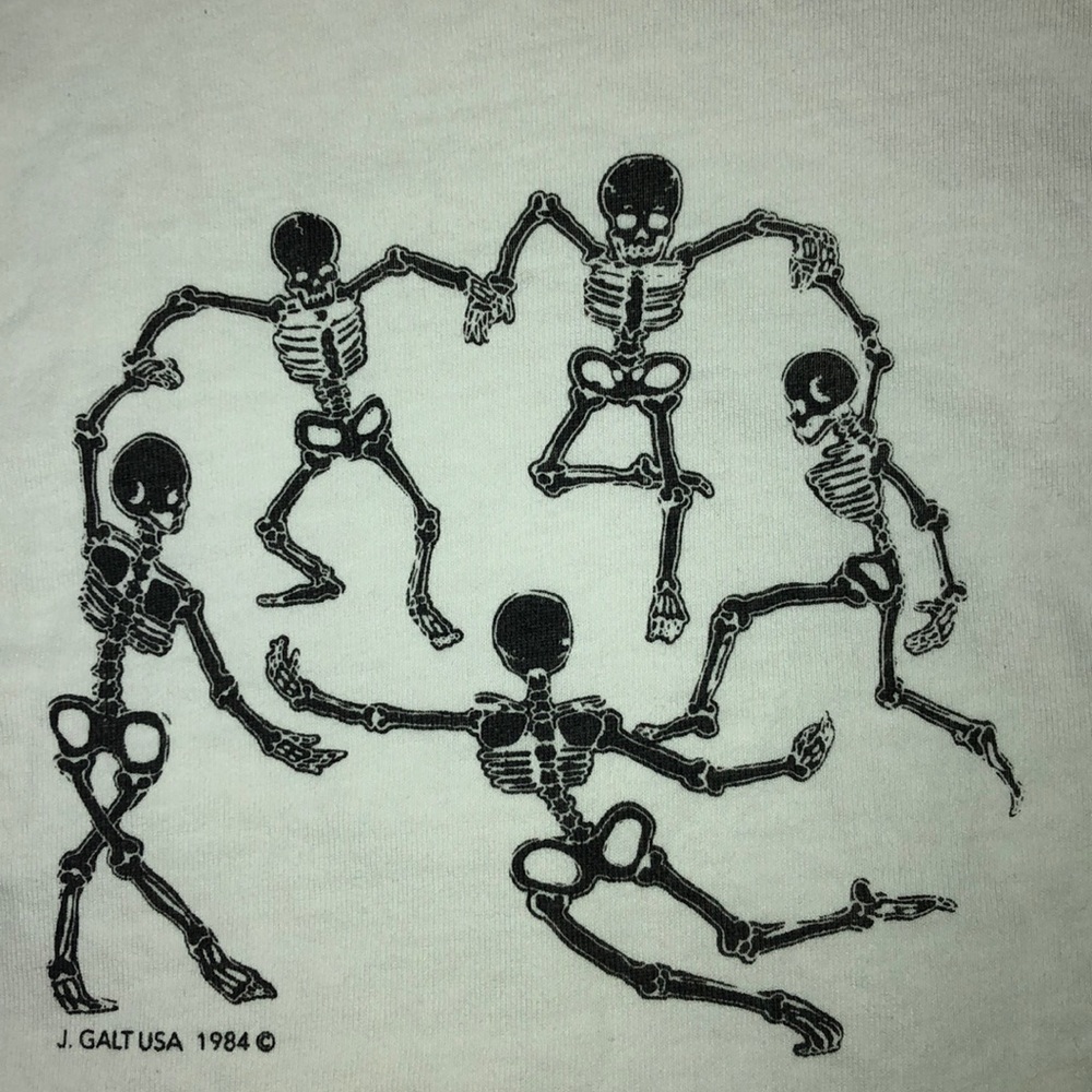 Pacsun John Galt dancing skeletons halloween shirt